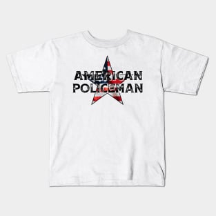 American Policeman - Blue Collar Worker Kids T-Shirt